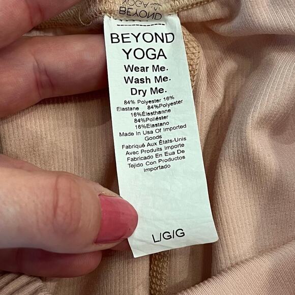 Beyond Yoga Heather Rib Street Jogger Pink Salmon Size Large - Picture 7 of 10